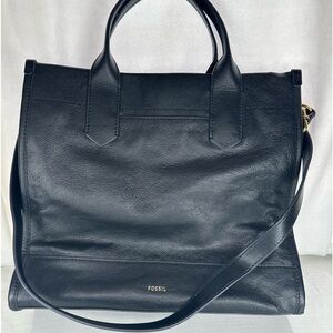 Black fossil tote
